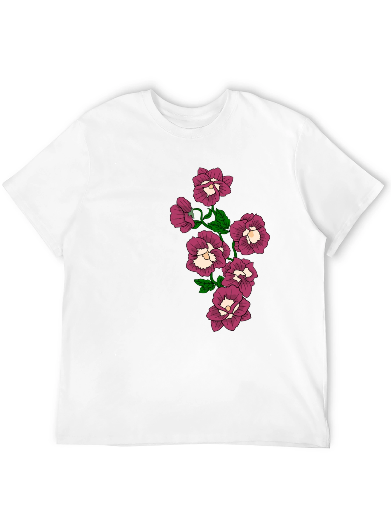 Floral T-Shirt - Black -  Graphic Tee
