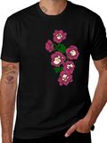 Floral T-Shirt - Black -  Graphic Tee