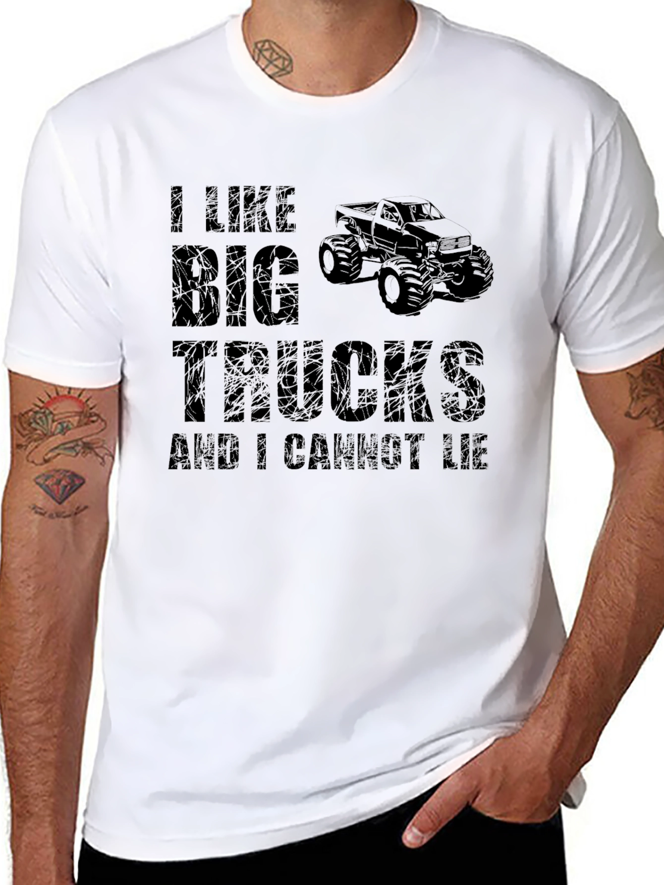 I Like Big Trucks Mens Black T-Shirt