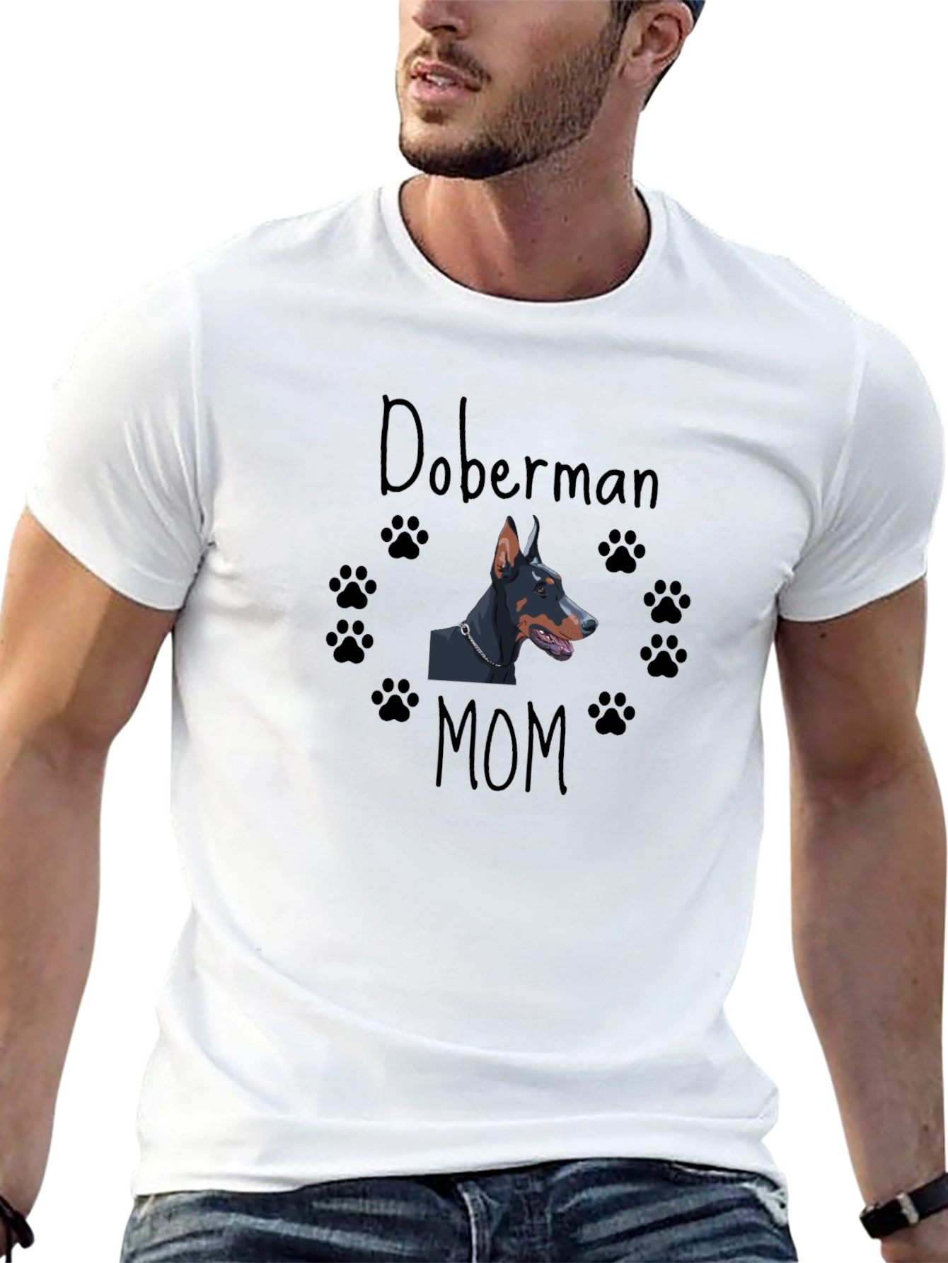 Doberman Mom T-Shirt - Black Dog Lover Tee