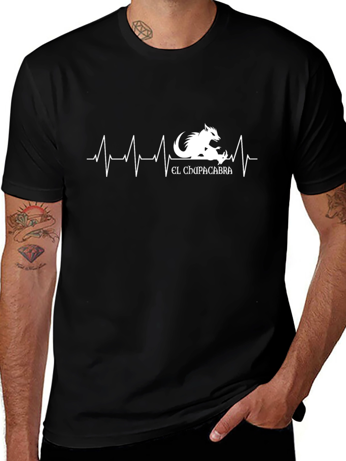 El Chupacabra Pulse Black T-Shirt