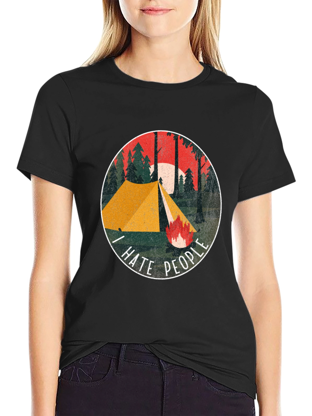 I Hate People Camping Graphic Tee