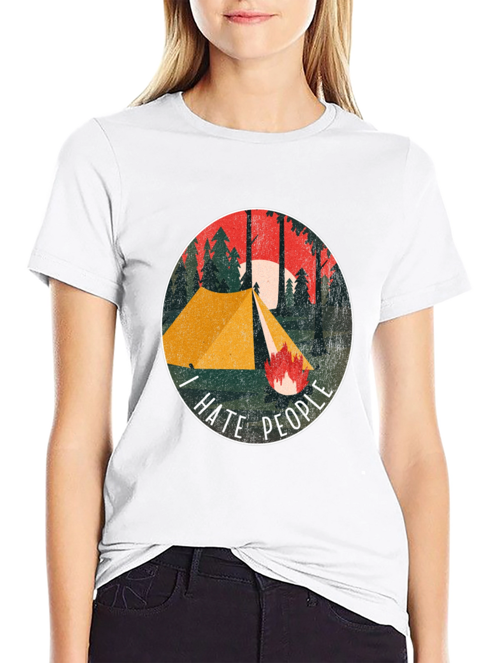 I Hate People Camping Graphic Tee