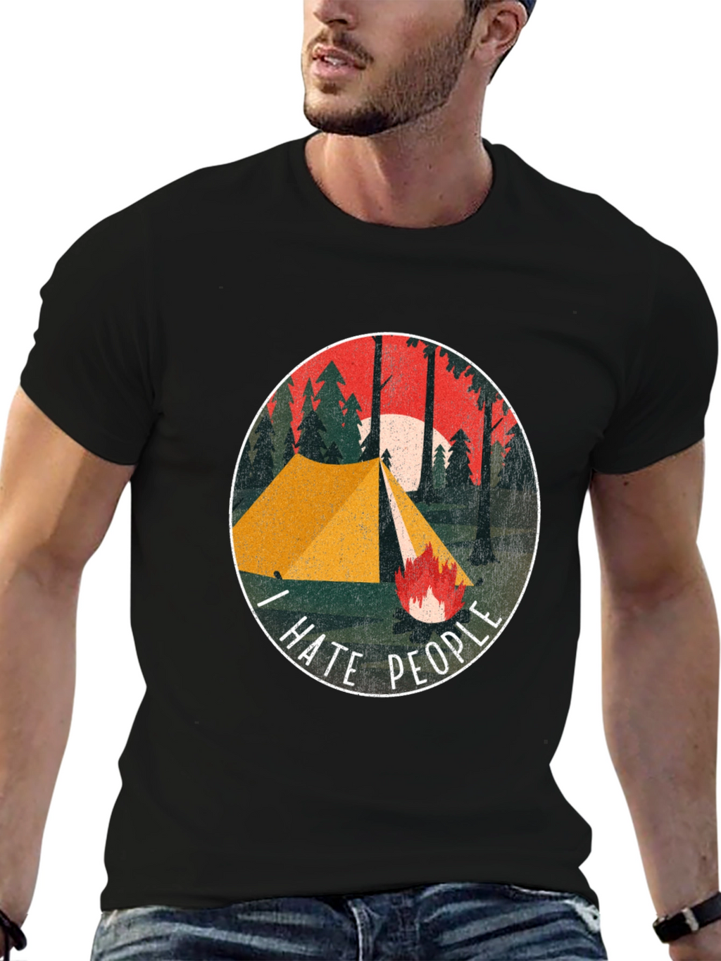I Hate People Camping Graphic Tee