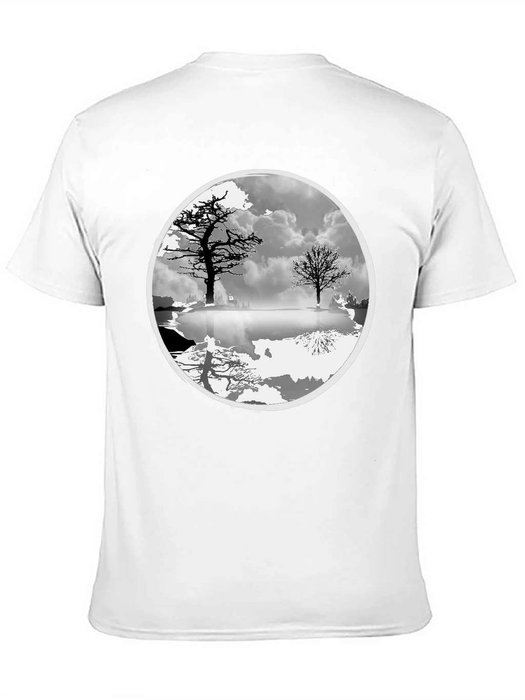 Monochrome Tree Graphic Tee - Nature Inspired Design