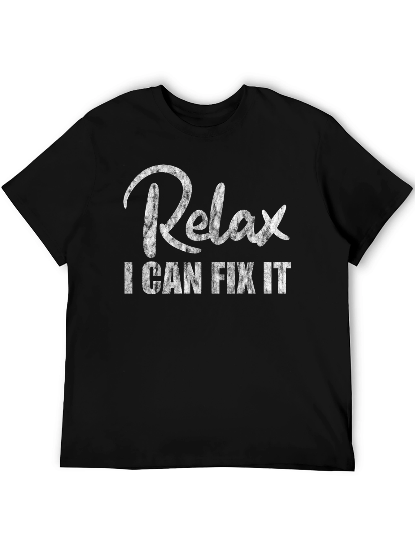 Relax I Can Fix It Black Graphic T-Shirt