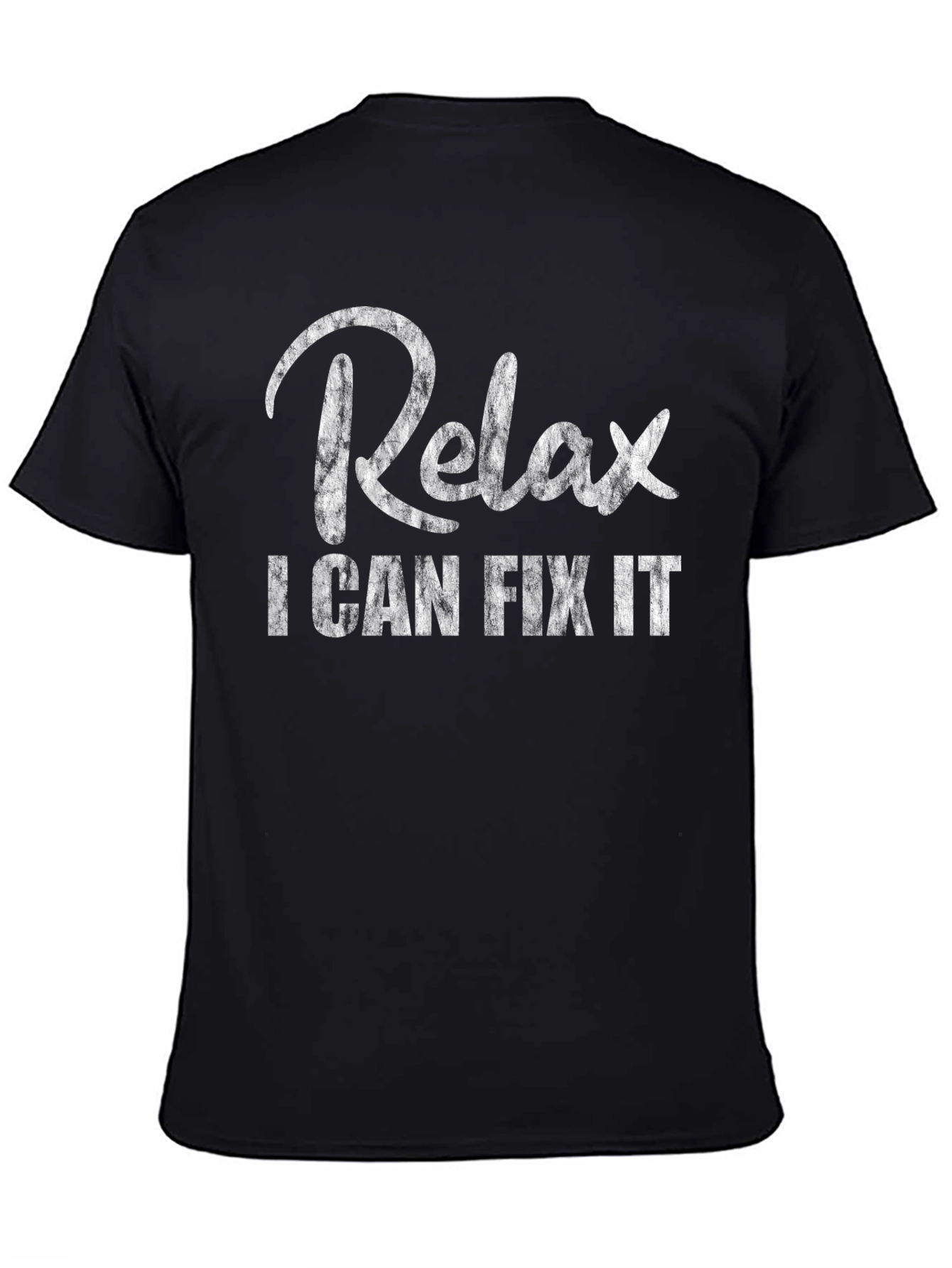 Relax I Can Fix It Black Graphic T-Shirt