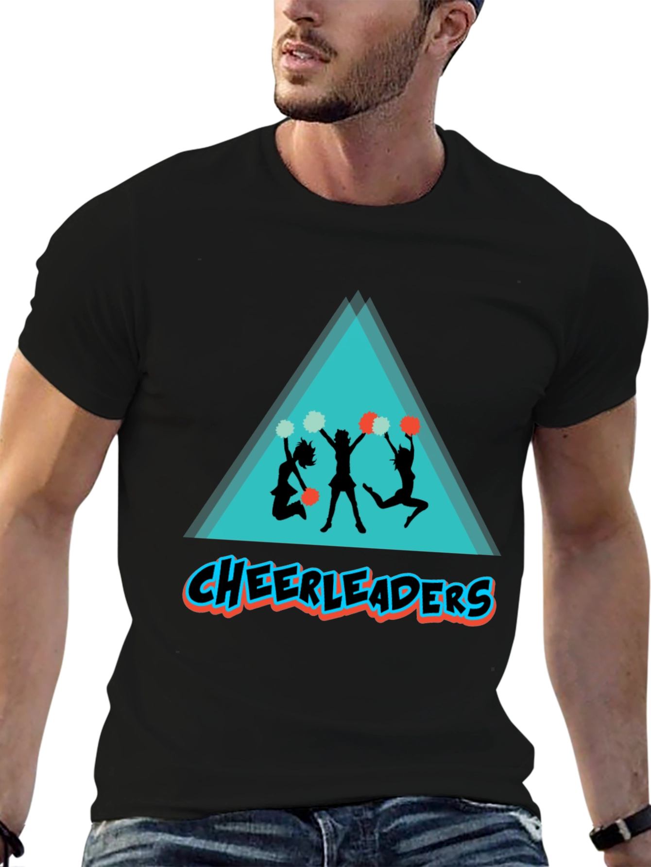 Cheerleaders Graphic Tee - Black T-Shirt