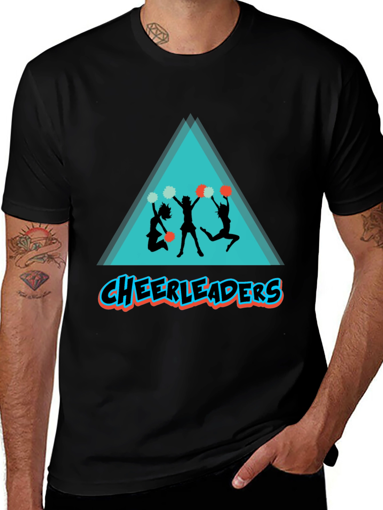 Cheerleaders Graphic Tee - Black T-Shirt
