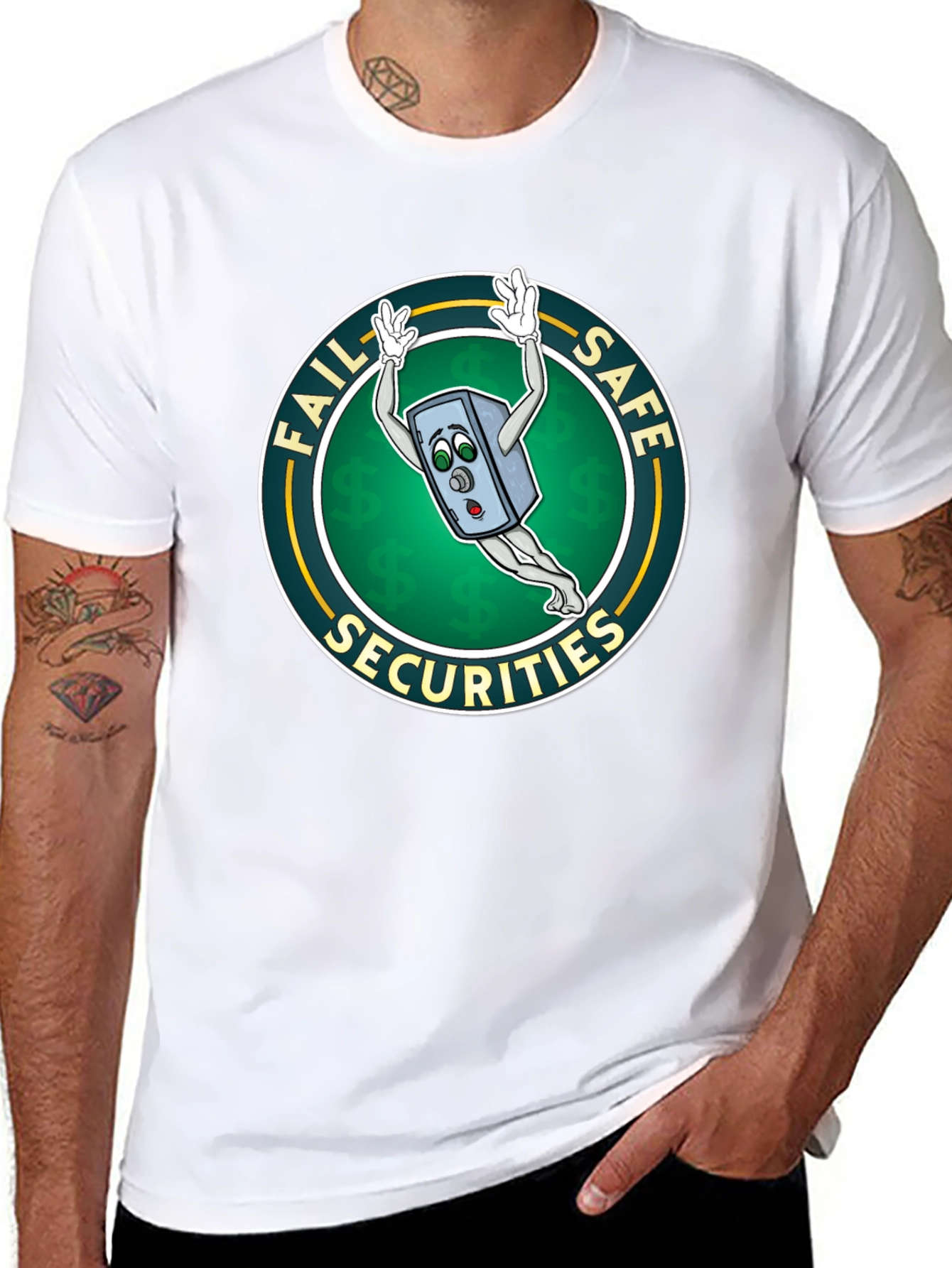 Fail Safe Securities Cartoon Graphic T-Shirt