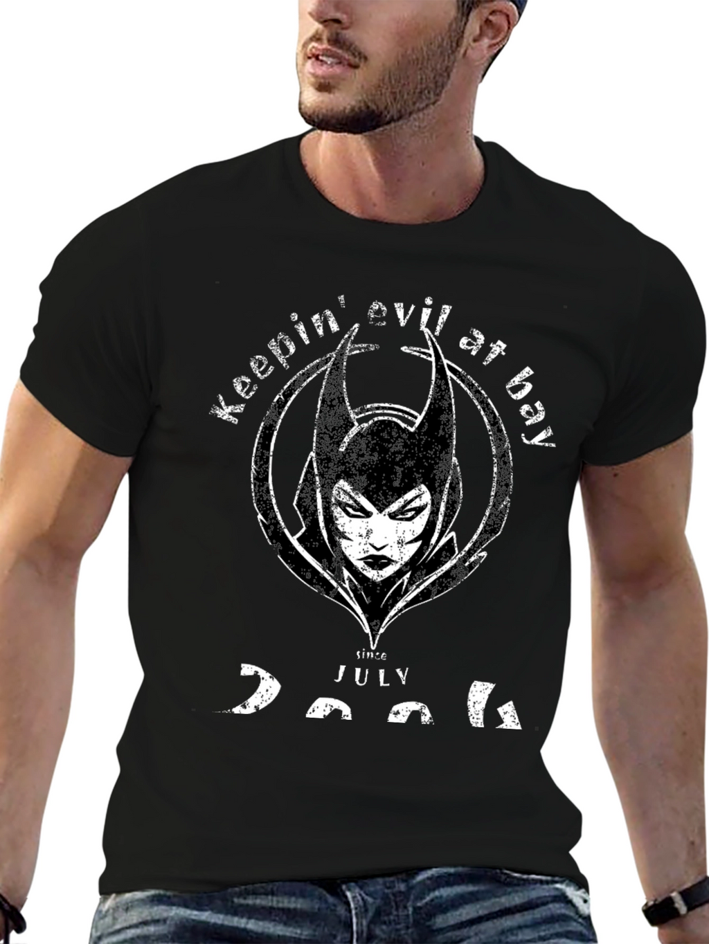 Keepin Evil At Bay Since July 2006 Black T-Shirt