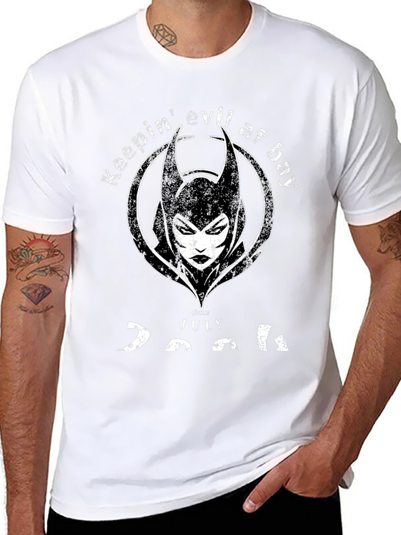 Keepin Evil At Bay Since July 2006 Black T-Shirt