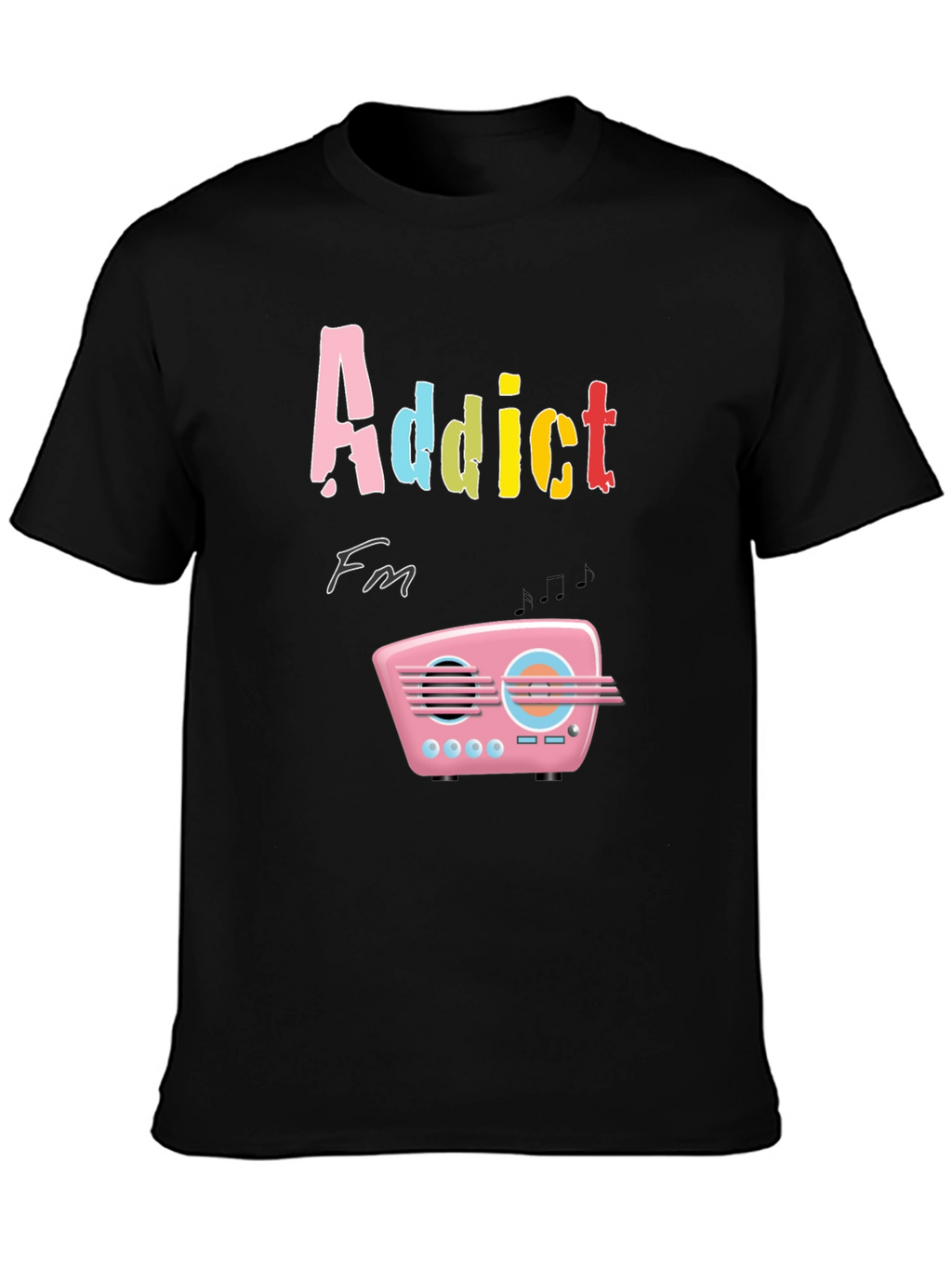 Addict FM T-Shirt: Retro Radio Design Tee