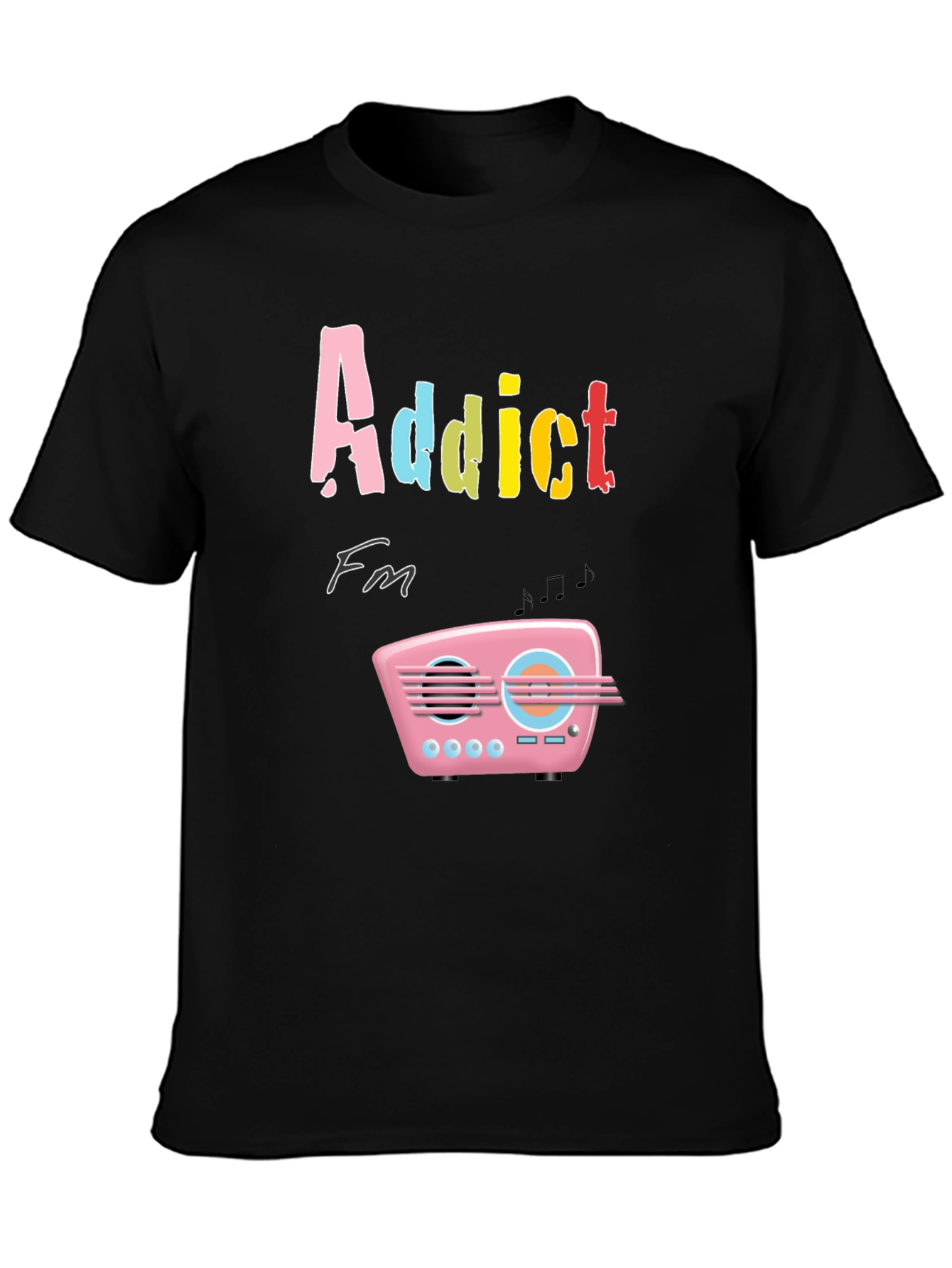 Addict FM T-Shirt: Retro Radio Design Tee