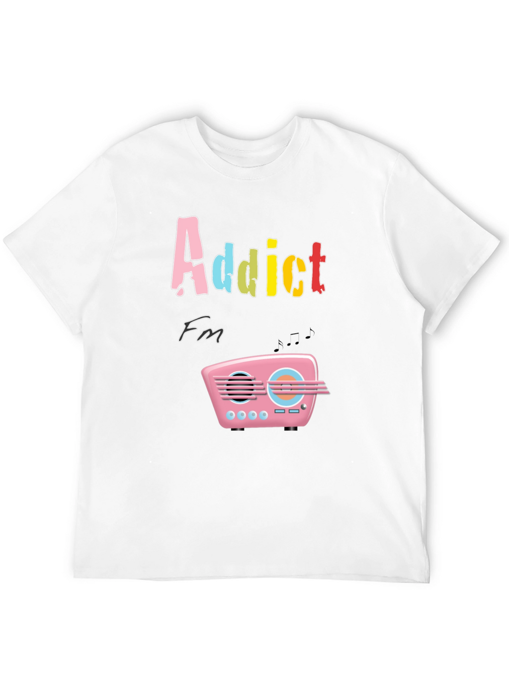 Addict FM T-Shirt: Retro Radio Design Tee