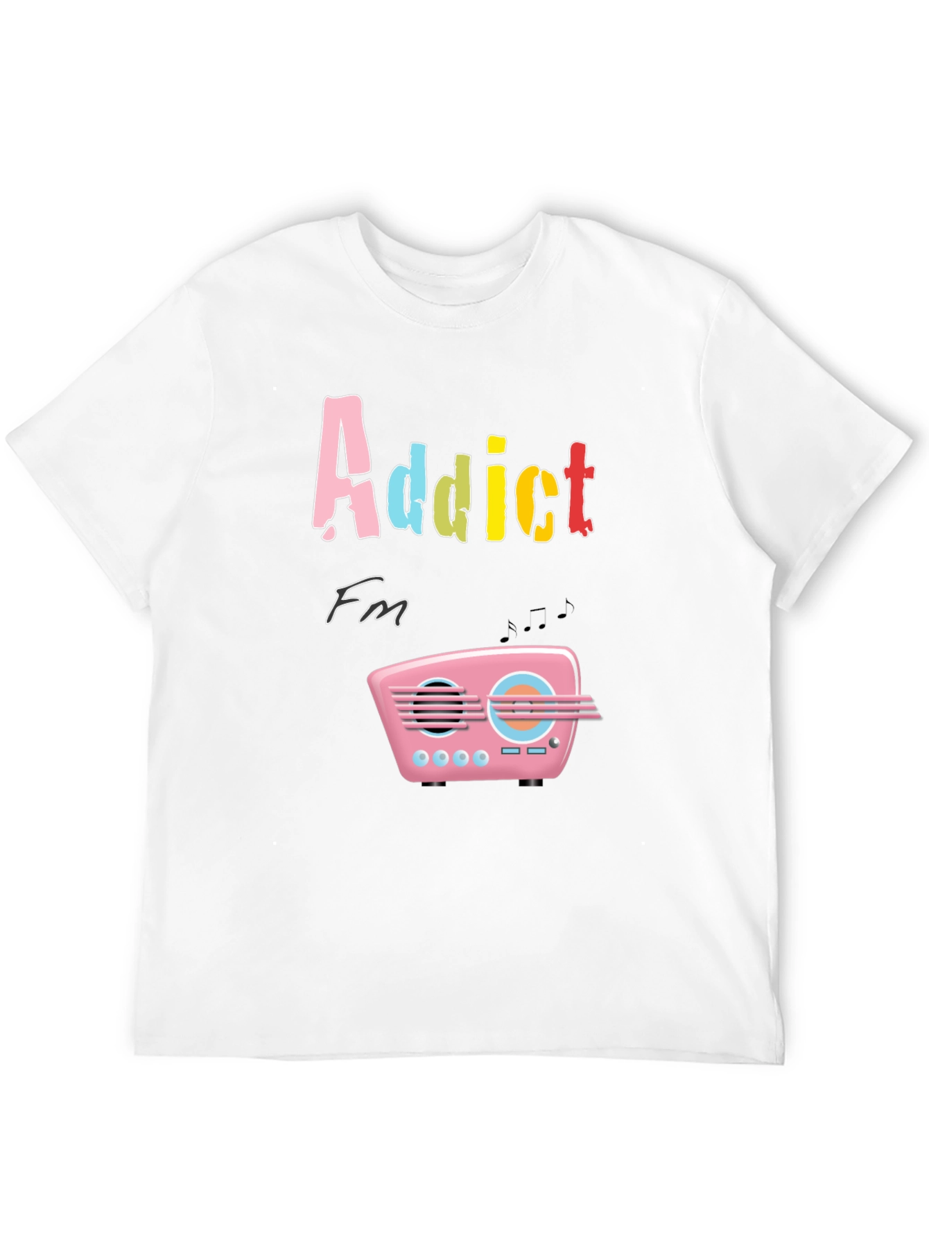 Addict FM T-Shirt: Retro Radio Design Tee