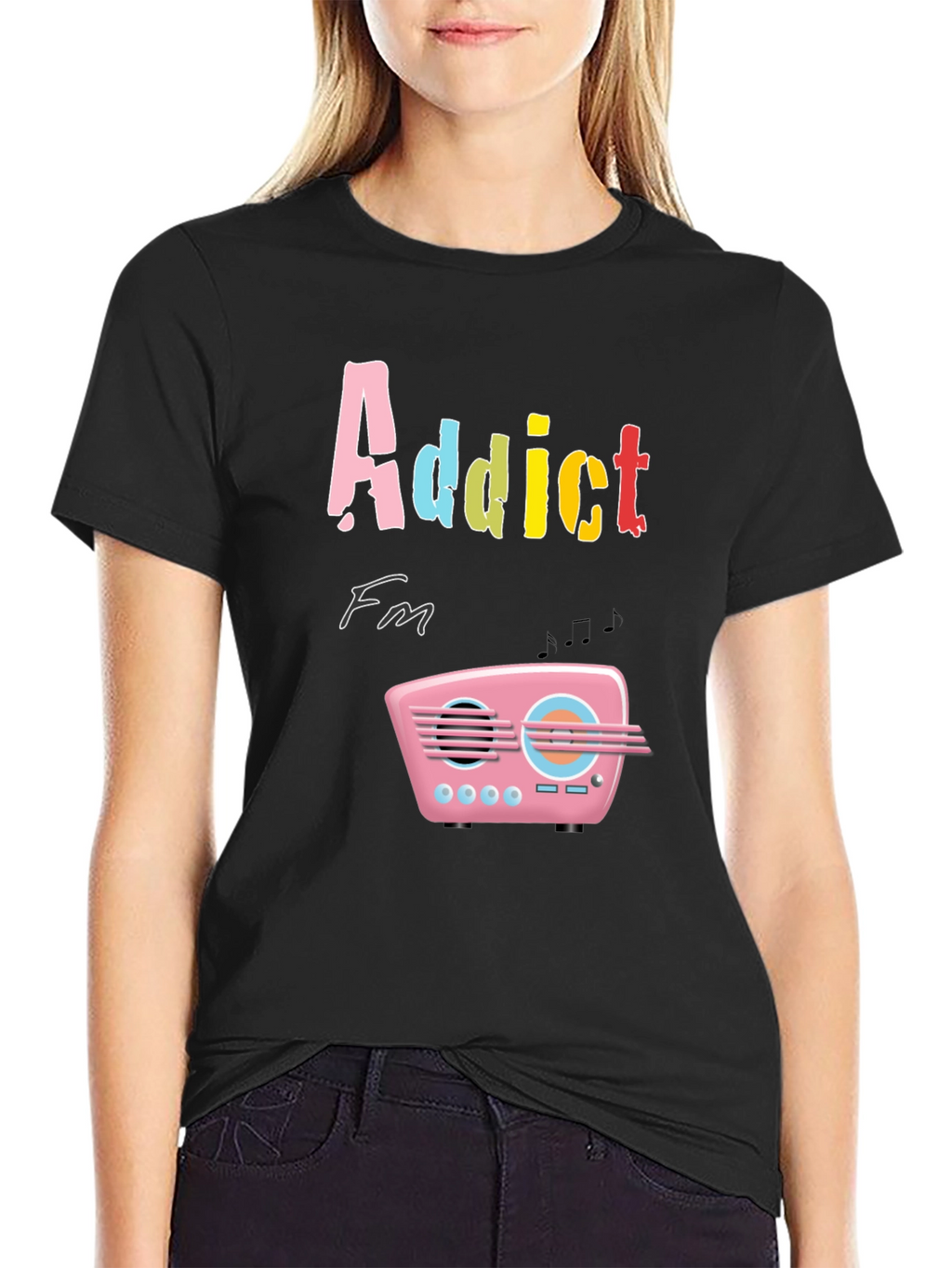 Addict FM T-Shirt: Retro Radio Design Tee