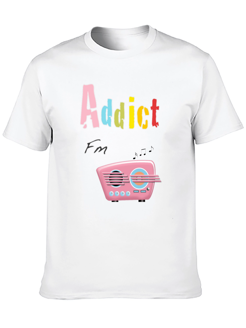 Addict FM T-Shirt: Retro Radio Design Tee