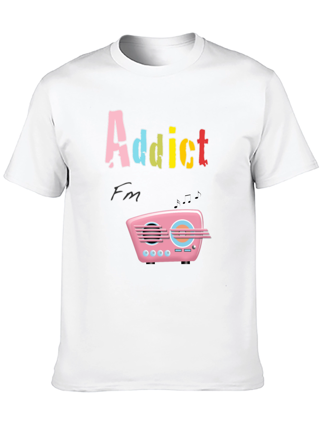 Addict FM T-Shirt: Retro Radio Design Tee