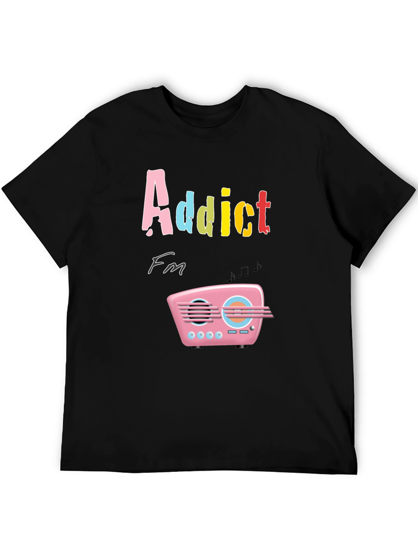 Addict FM T-Shirt: Retro Radio Design Tee