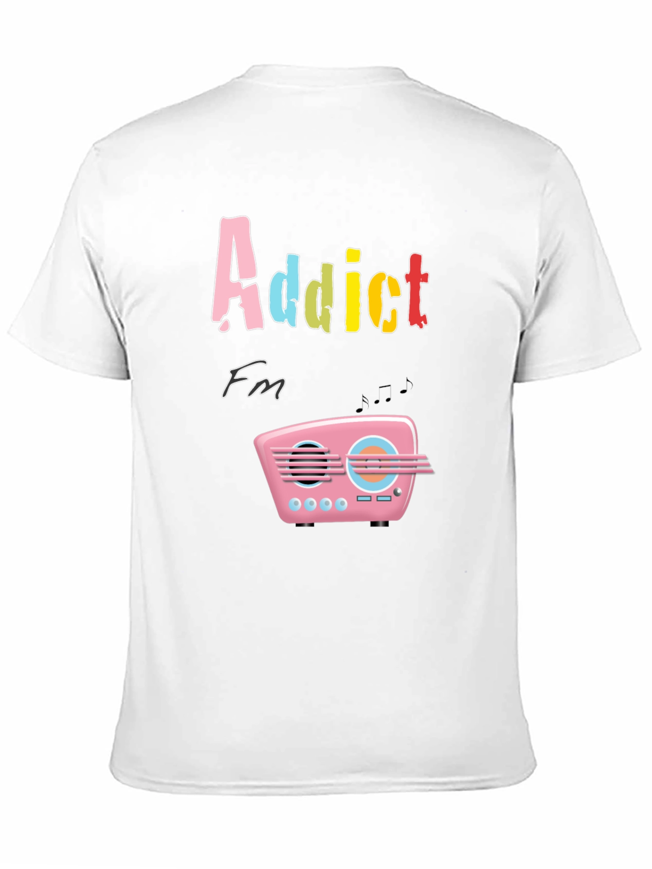 Addict FM T-Shirt: Retro Radio Design Tee