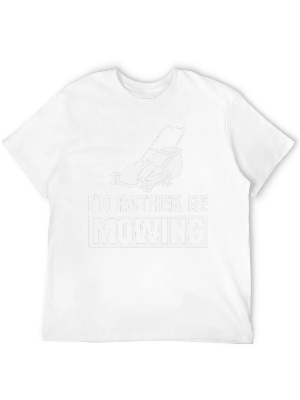 Id Rather Be Mowing Graphic Tee - Black