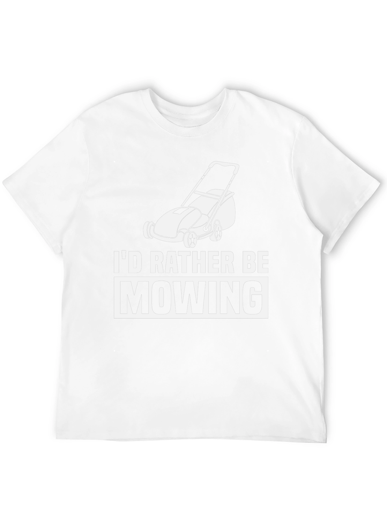 Id Rather Be Mowing Graphic Tee - Black