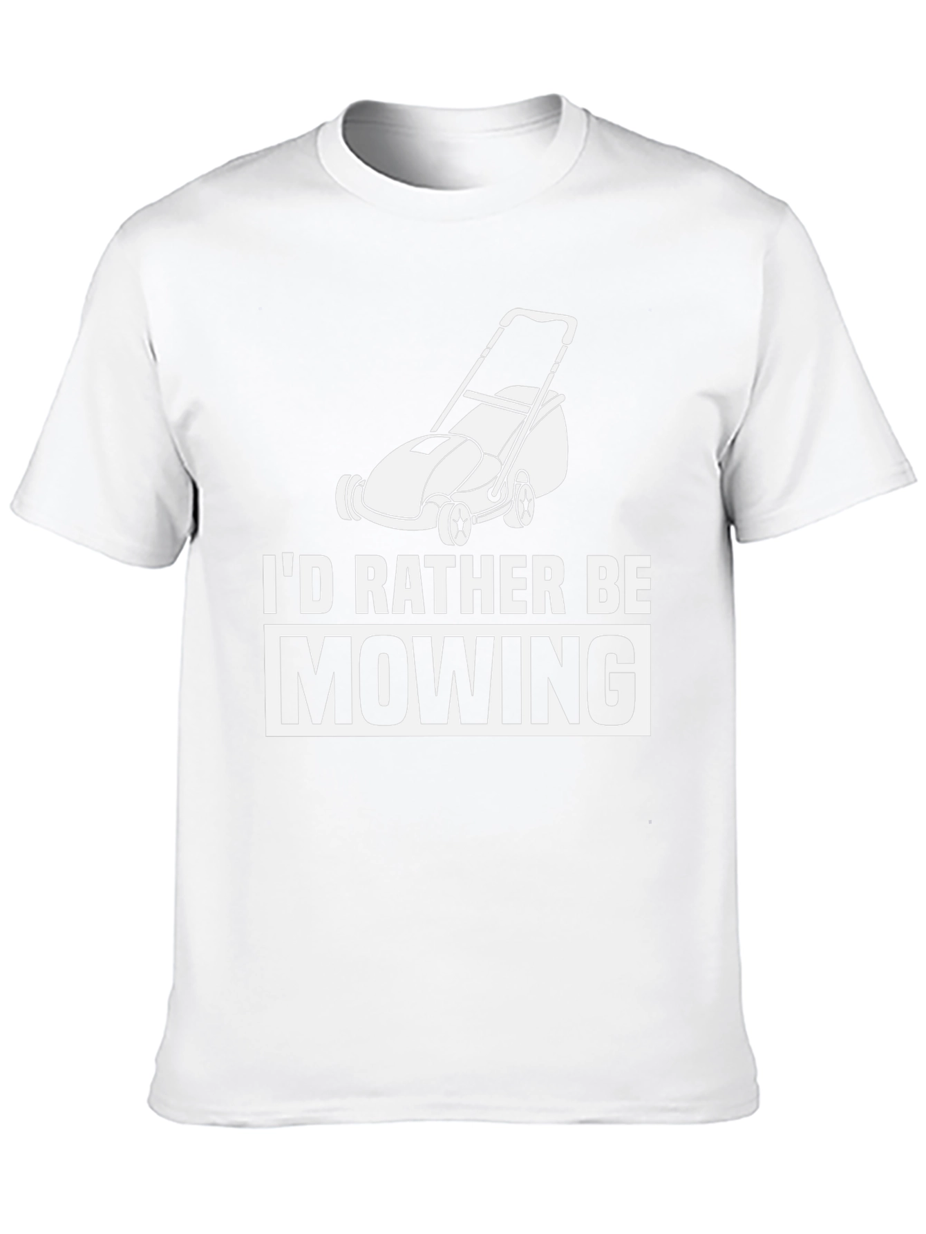 Id Rather Be Mowing Graphic Tee - Black