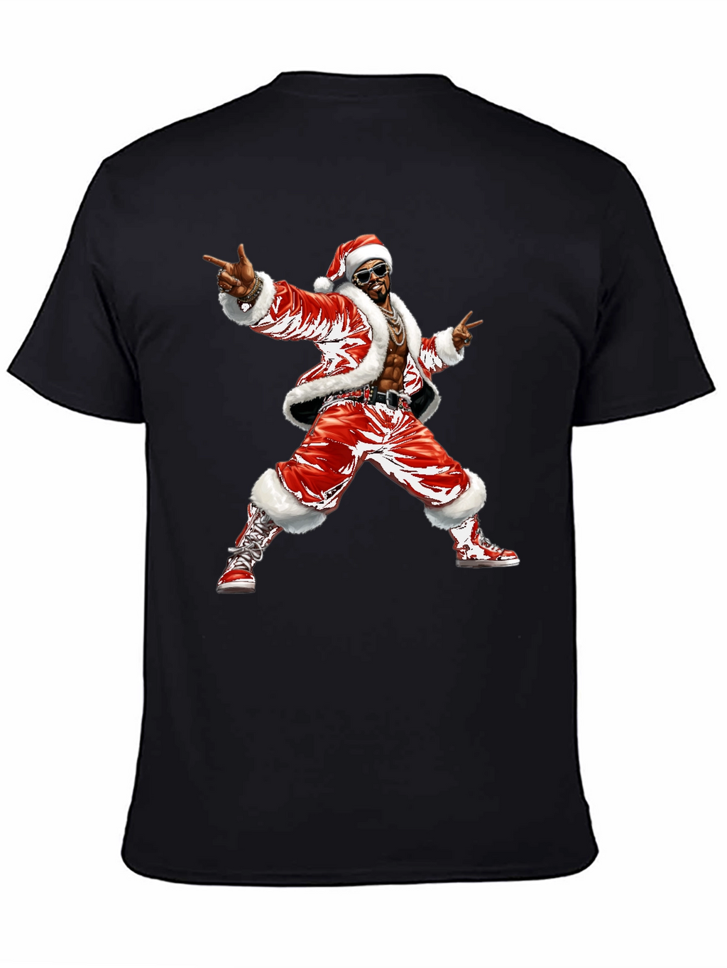 Santa Pimp T-Shirt Black