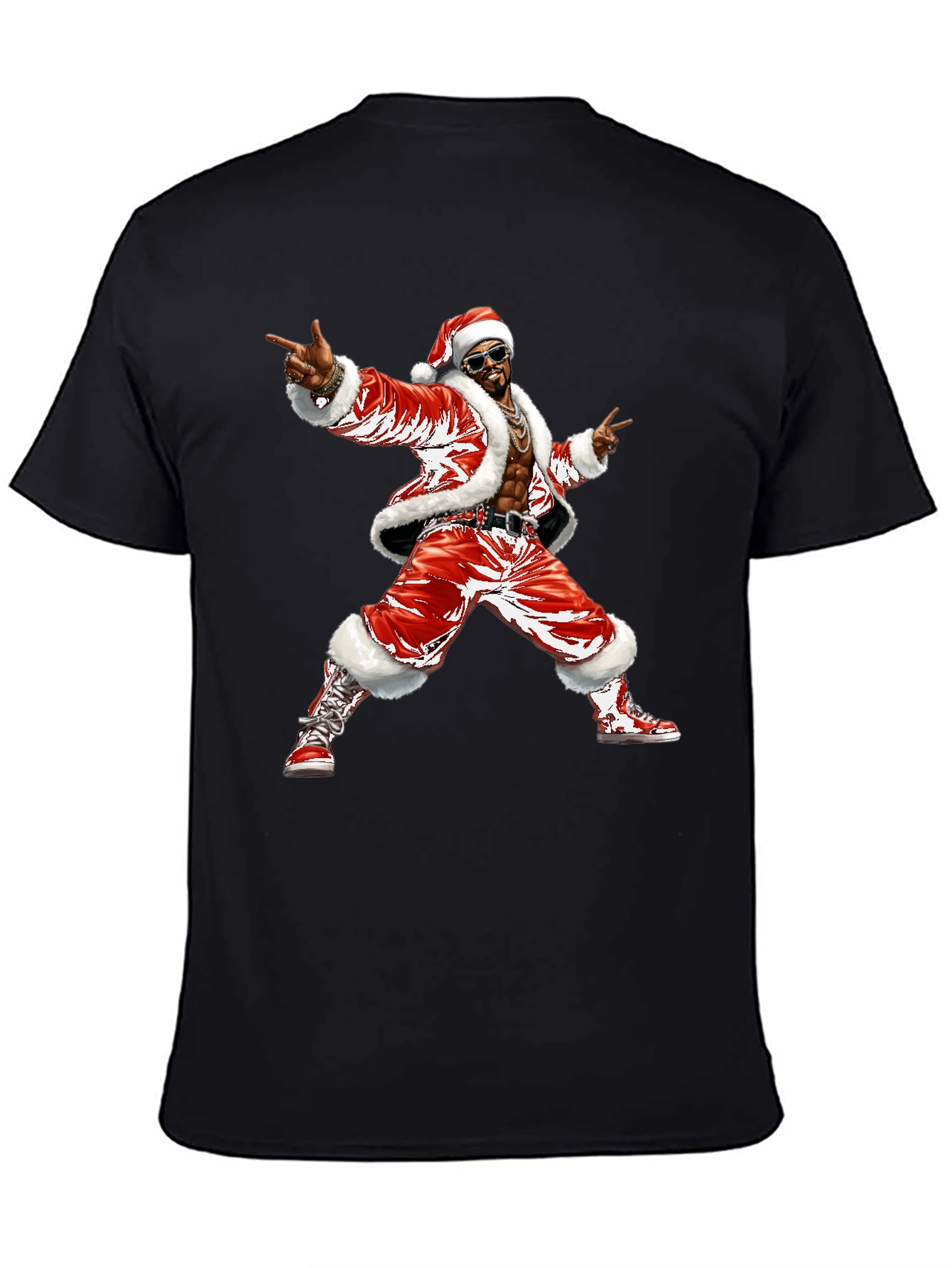 Santa Pimp T-Shirt Black
