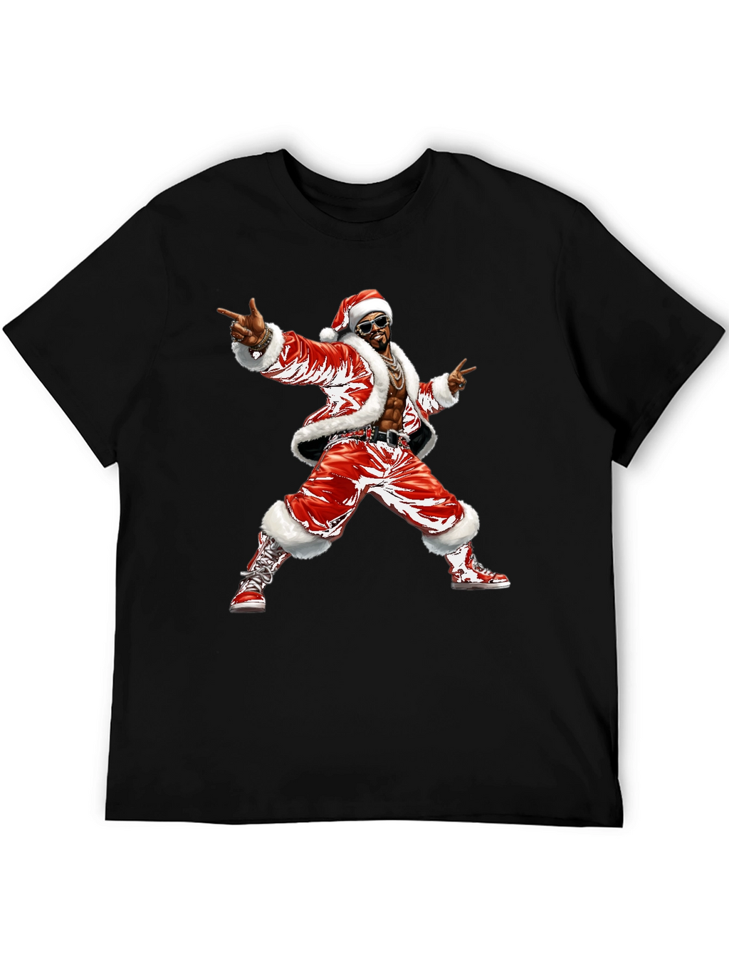 Santa Pimp T-Shirt Black
