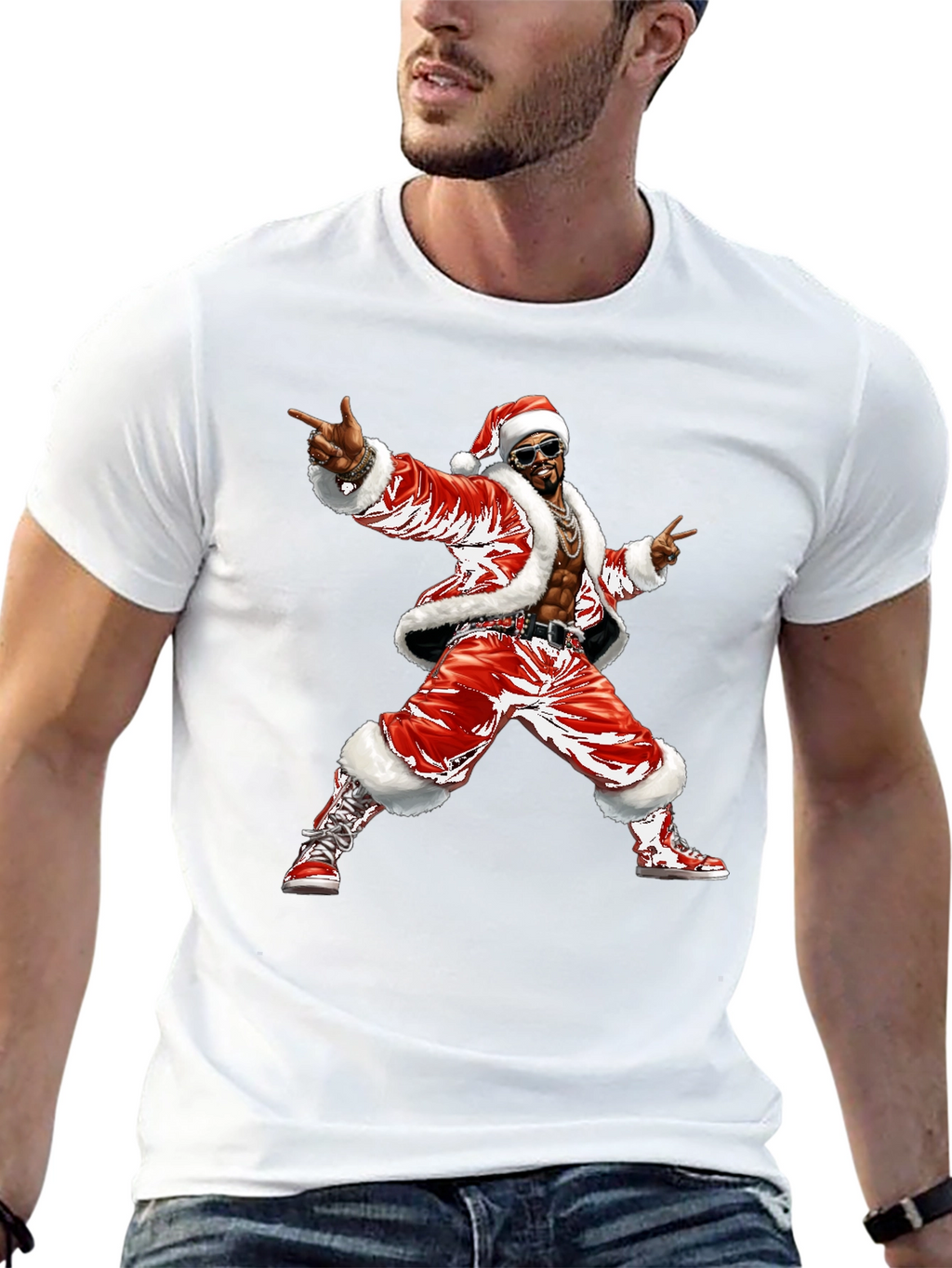 Santa Pimp T-Shirt Black