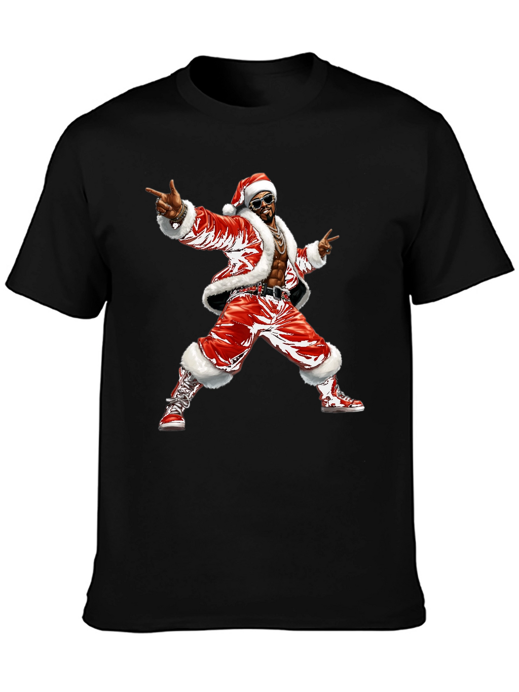 Santa Pimp T-Shirt Black