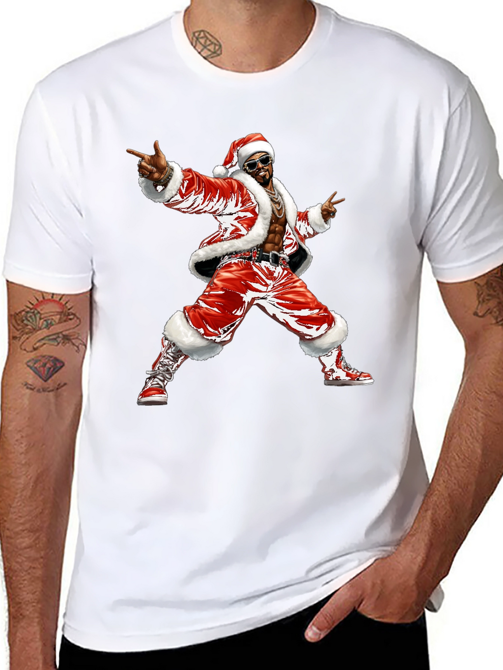 Santa Pimp T-Shirt Black