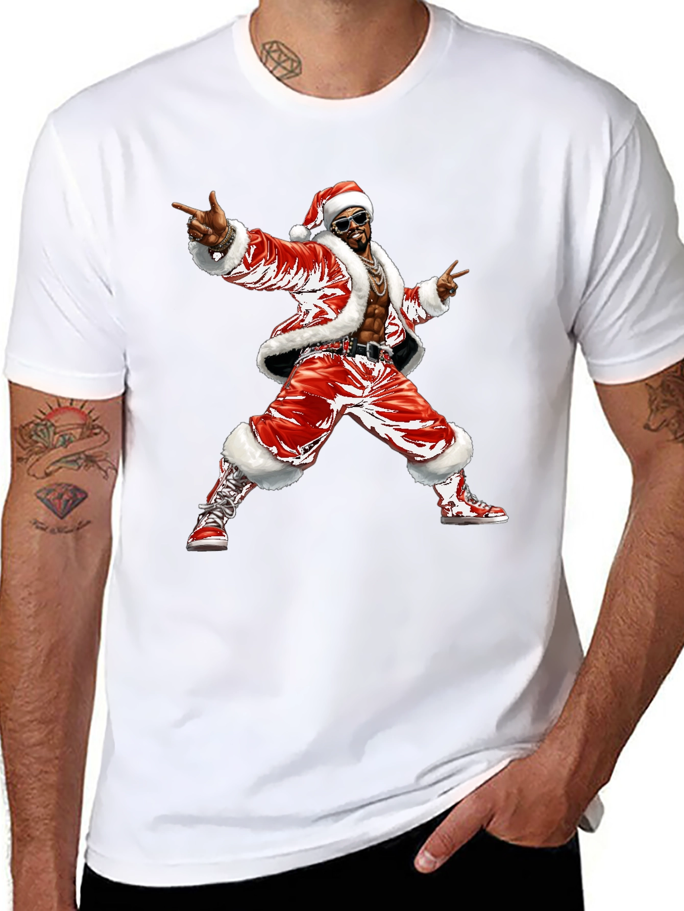 Santa Pimp T-Shirt Black