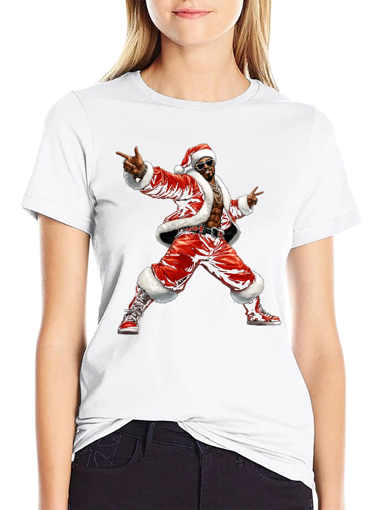 Santa Pimp T-Shirt Black