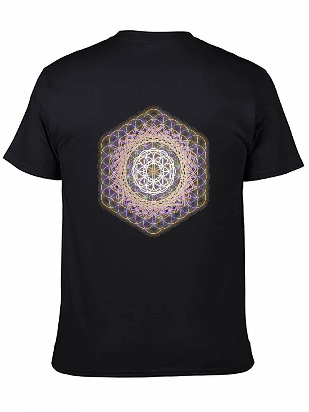 Geometric Pattern Tee - Artistic Design Soft Fabric