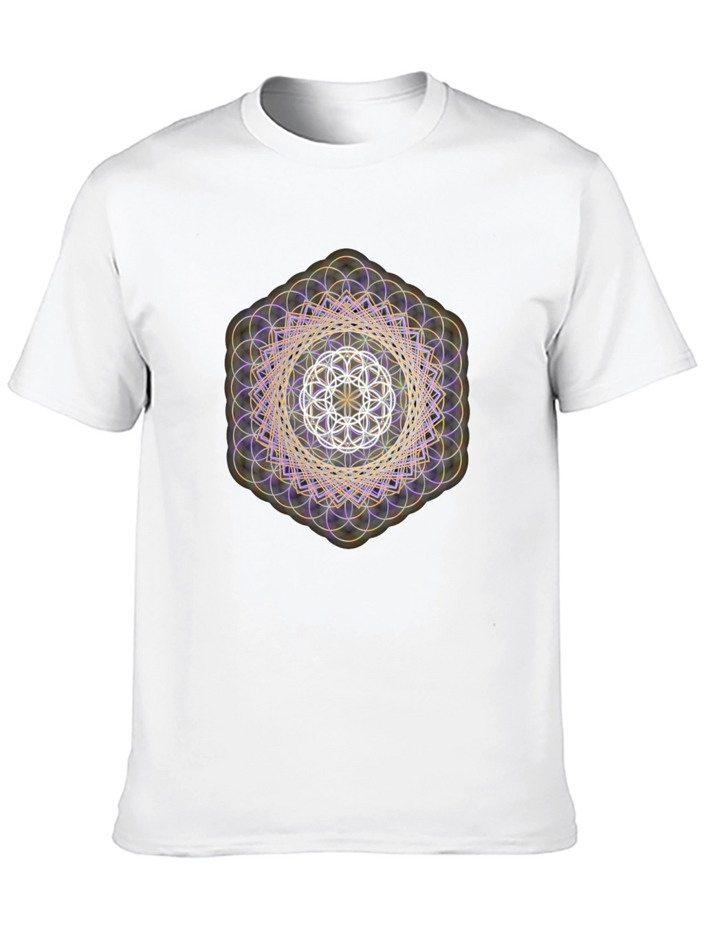 Geometric Pattern Tee - Artistic Design Soft Fabric