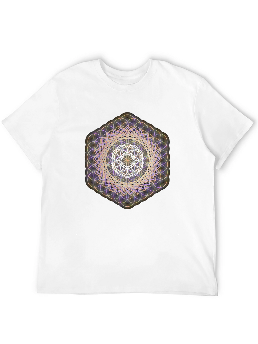 Geometric Pattern Tee - Artistic Design Soft Fabric