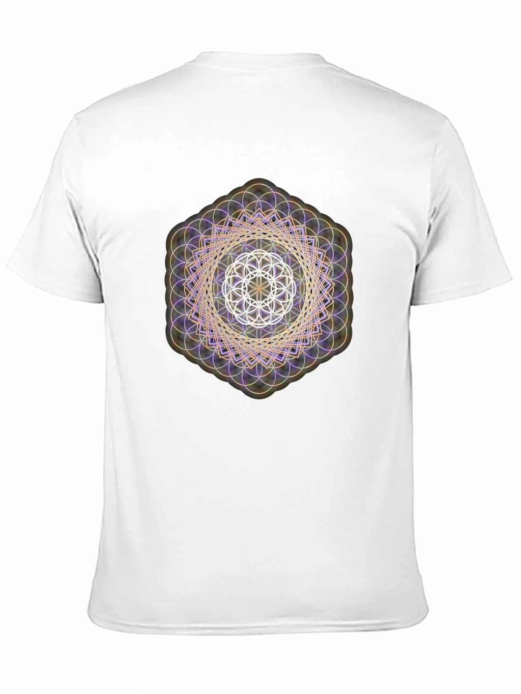 Geometric Pattern Tee - Artistic Design Soft Fabric