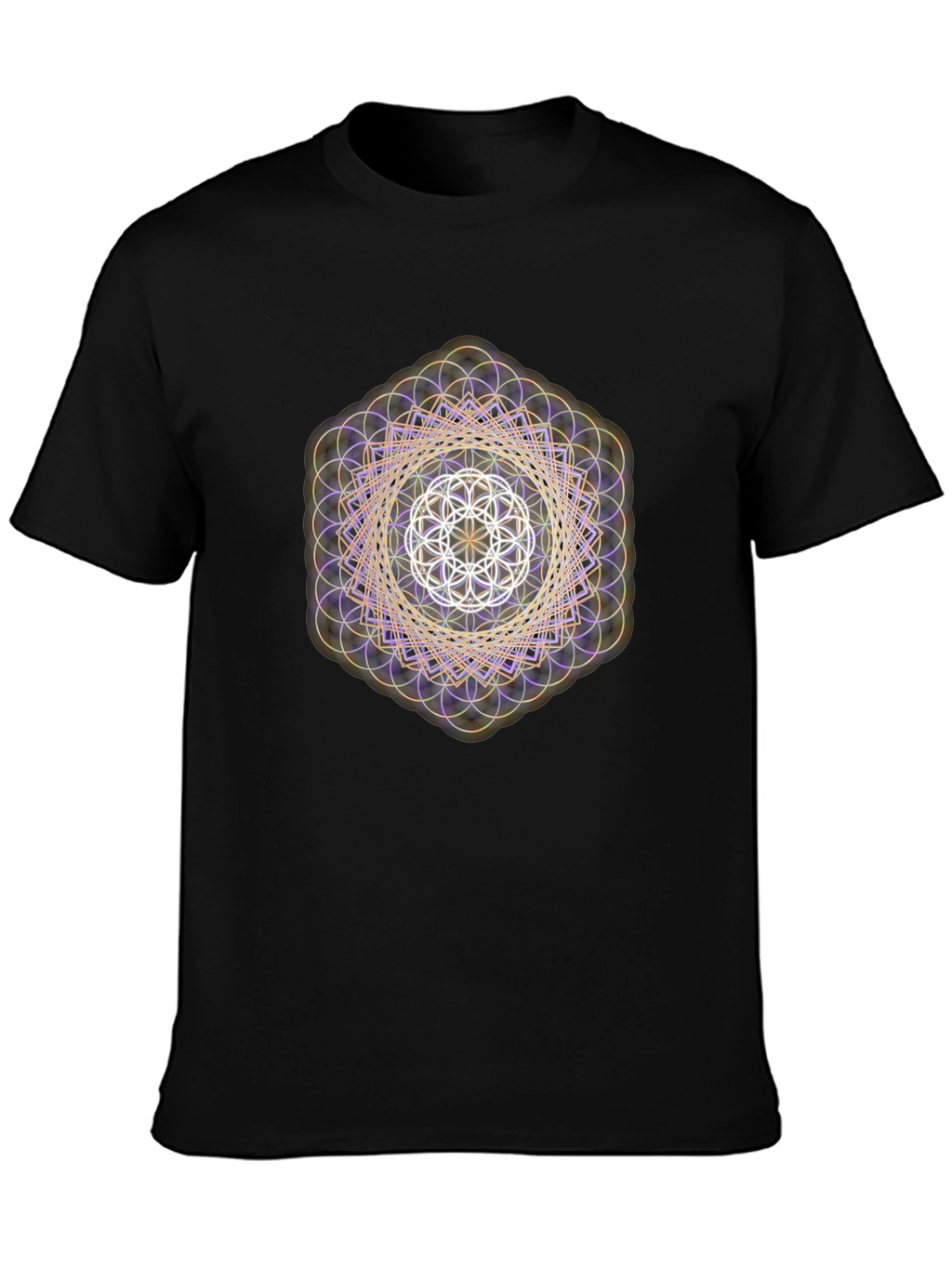 Geometric Pattern Tee - Artistic Design Soft Fabric