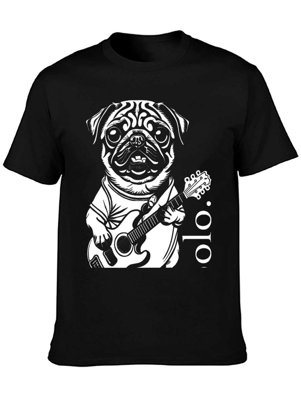 Pug Guitarist Graphic Tee