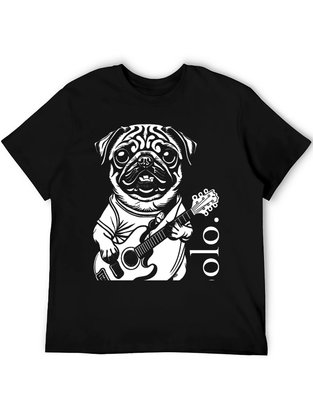 Pug Guitarist Graphic Tee