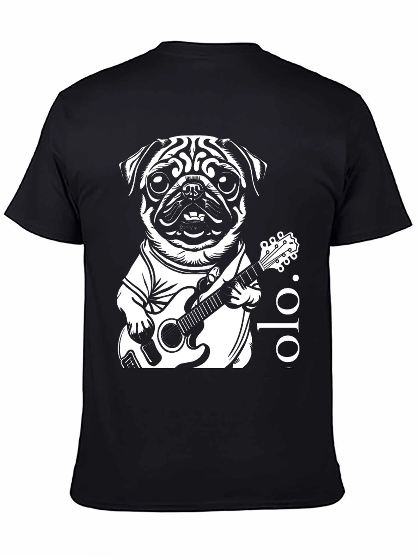 Pug Guitarist Graphic Tee