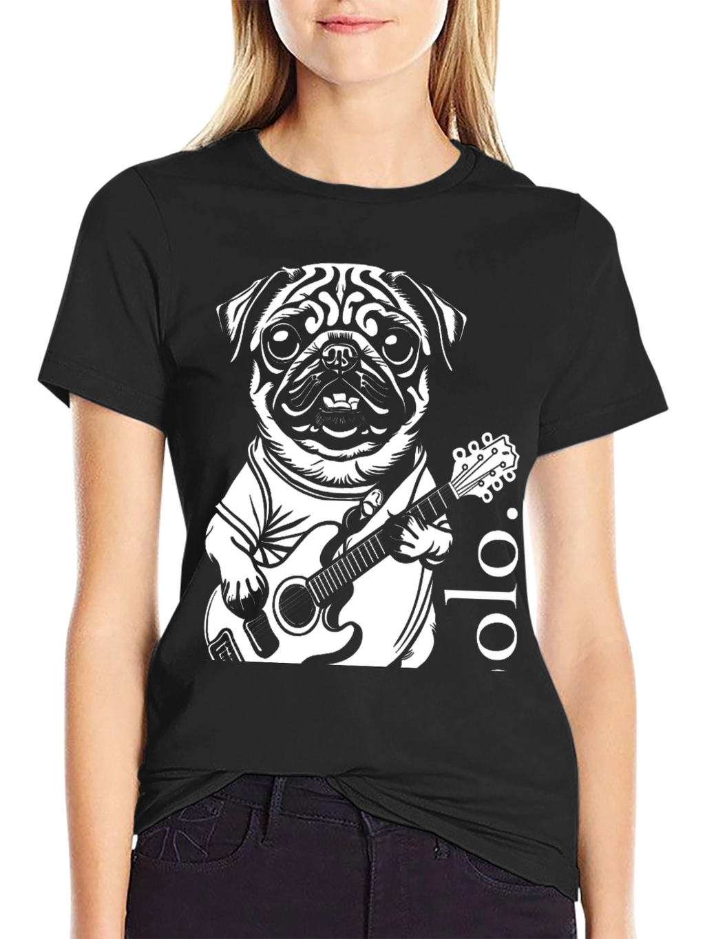 Pug Guitarist Graphic Tee