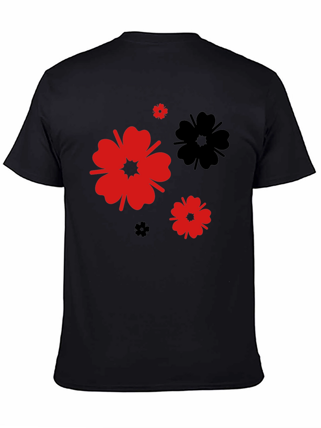 Black Floral Print T-Shirt