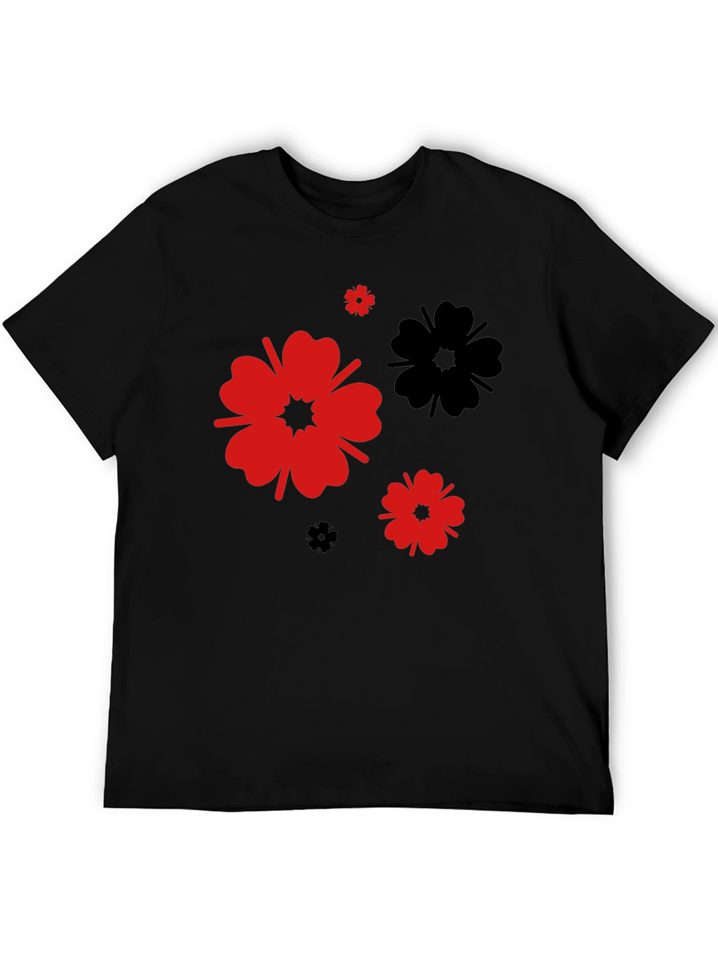 Black Floral Print T-Shirt