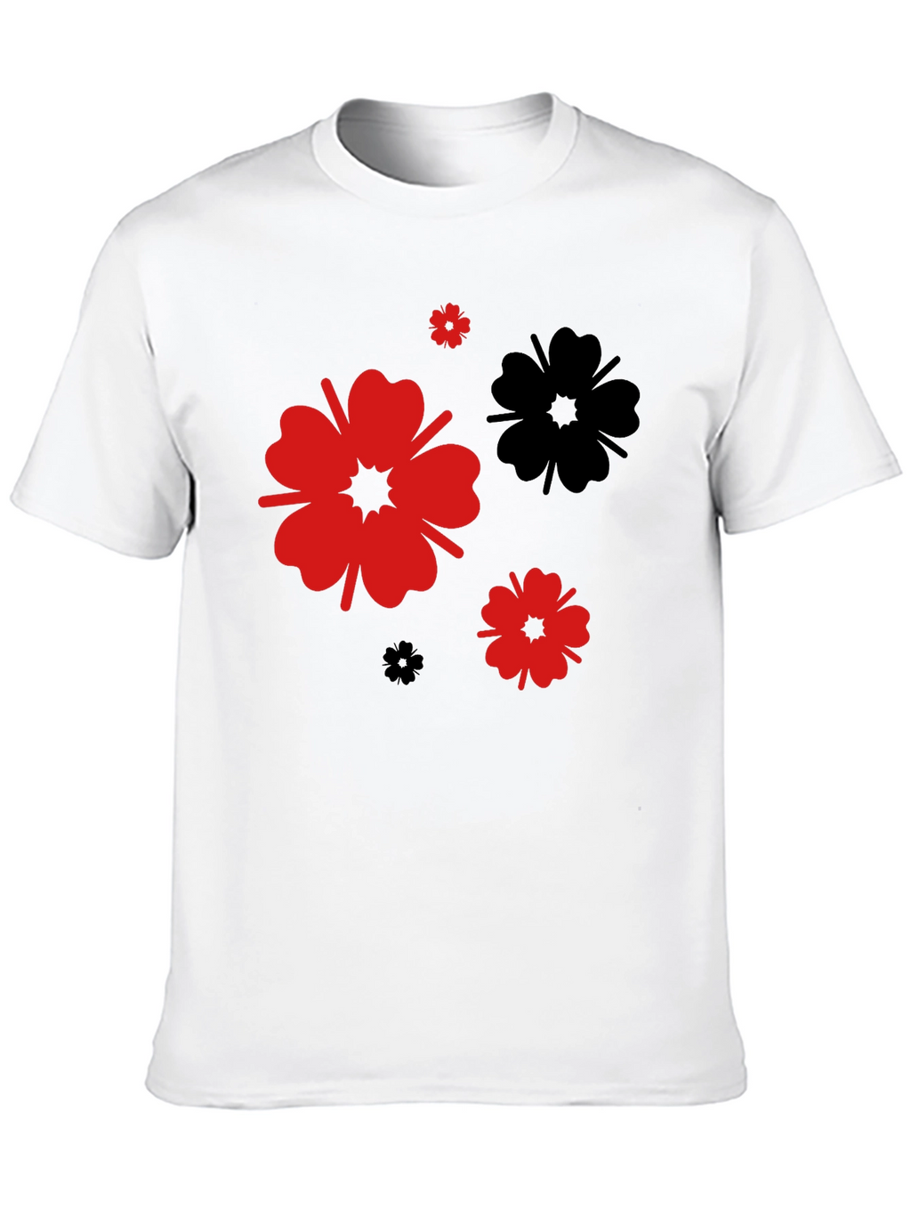 Black Floral Print T-Shirt