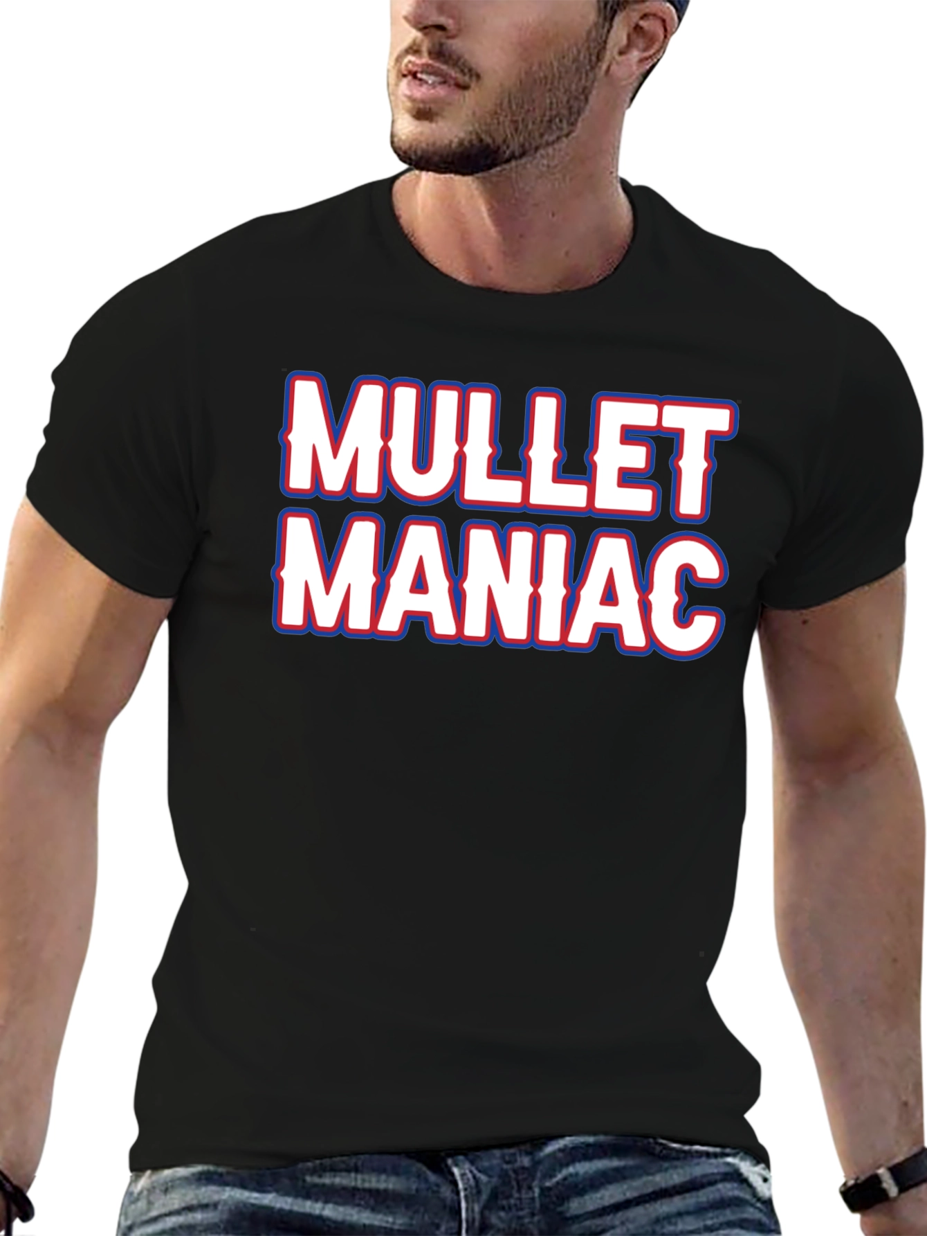 Mullet Maniac Black T-Shirt
