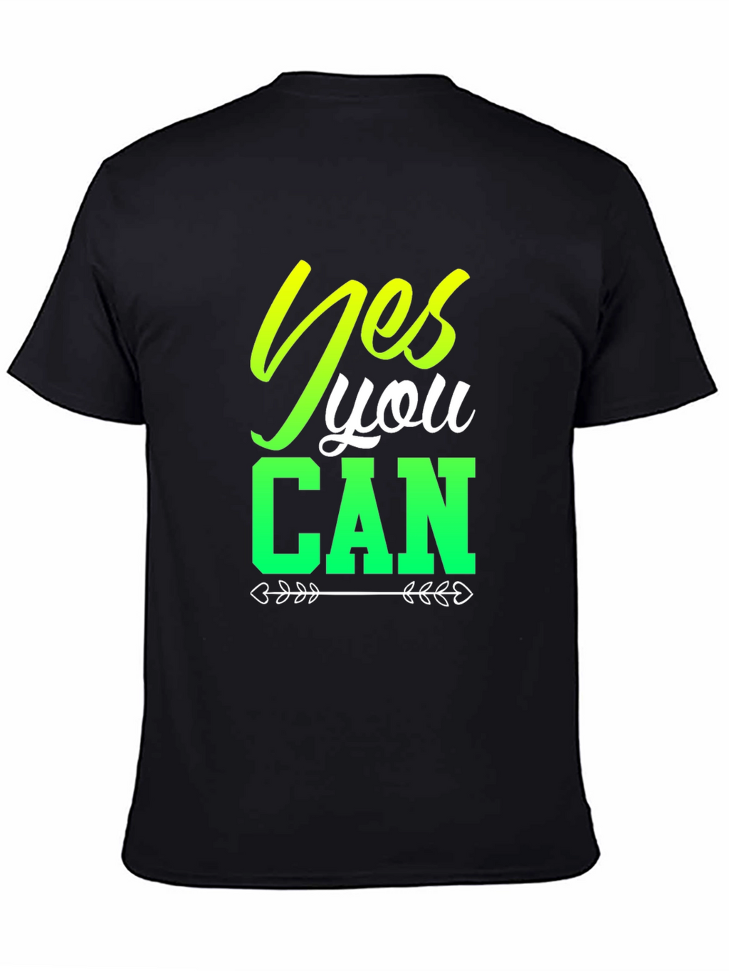 Yes You Can Black Graphic T-Shirt